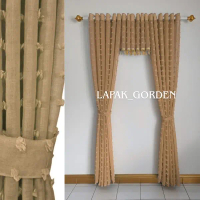 Gorden Pintu Kamar Vitrase Rubiah 1 Set Dengan Poni Rumbai Elegan Terbaru