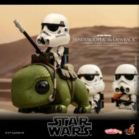 In Stock 100% Original Hottoys Cosbaby Star Wars Sandtrooper Dewback Movie Character Model Collection Artwork Q Version