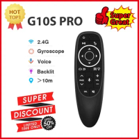 G10S Pro Air Mouse Voice Remote Control 2.4G Wireless Gyroscope IR Learning Blackli For Android TV Box Smart TV H96 MAX X96 MAX