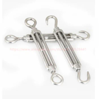 M4 M5 M6 M8 M10 Stainless Steel 304 Adjust Chain Rigging Hooks &amp; Eye Turnbuckle Wire Rope Tension Device Line Oc Oo Cc Type