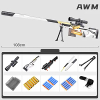 Soft Bullet Toy Gun Sniper Rifle Foam Darts Blaster AWM M24 98k Weapons Airsoft Gun For Kid Adults Outdoor Games CS Shooting