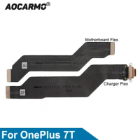 Aocarmo For Oneplus 7T Motherboard Cable Connector Charger Port Plug Charging Dock Flex Cable Replacement Parts
