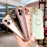 手機殼 ● 笑臉側邊蘋果12手機殼11iPhone13Pro max適用8p軟電鍍XR女