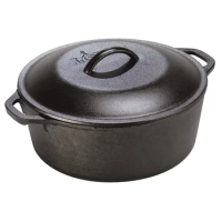 5 Quart Cast Iron Dutch Oven with Loop Handles and Cast Iron Cover