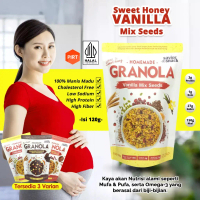 Granola Vanilla Mix Seeds Almond Slice 120gr - Savior Snack - Sereal Makanan Topping Oatmeal Sarapan