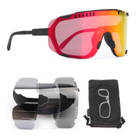 Polarizing Cycling Glasses Outdoor Sports Glasses Set Men Photochromic Sports Glasses UV400 Sunglasses Set Protective Goggles