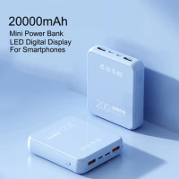 20000mAh Portable Power Bank Fast Charging Mini Powerbank With Cables External Battery Charger Powerbank For iPhone 12 13 Xiaomi