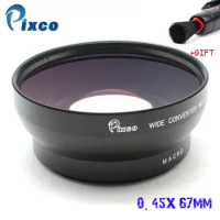 Pixco 67MM 0.45X thread lens Super Macro Wide Angle Lens For canon nikon sony PENTAX olympus DSLR DV SLR Camera