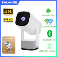 Salange K2 Projector Android 11.0 2.4/5G WiFi 6 BT 5.2 1080P Support 4K Home Cinema Outdoor Smart Mini Projector Upgraded HY300