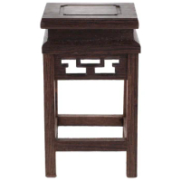Wooden Planter Stand Oriental Plant Holder Stool Chinese Display Pedestal Fishbowl Vase Aquarium Table Lamp Teapot Stand