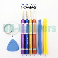 i7 New Screwdrivers 8 in 1 Opening Tools Kit with 0.6Y Screwdriver For iPhone7 Dedicated Repair Tool 100set/lot