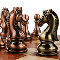 象棋 國際象棋 國際象棋比賽專用高檔禮盒套裝實木折疊棋盤超大棋子西洋棋chess 可開發票