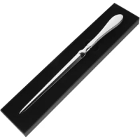 Portable Alloy Letter Opener Envelope Opener with Gift Box Practical Paper for Home Shop (Silver)