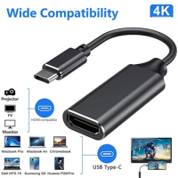 Type C to HDMI-compatible Cable Ultra HD 4k HD Adapter USB 3.1 HDTV Cable Adapter Converter for MacBook Chromebook
