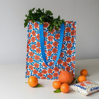 《Rex LONDON》環保購物袋(紅花) | 購物袋 環保袋 收納袋 手提袋