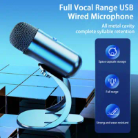 New Design USB Gaming PC Microphone for Streaming Podcasts,RGB Computer Condenser Desktop Mic for YouTube Video