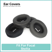 Earpads For Focal Stellia Headphone Earcushions Protein Velour Sheepskin Pads Foam Ear Pads Black