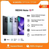 Xiaomi Redmi Note 15 5G (6/128 GB) (8/256 GB) (12/512 GB) | Baterai 5520mAh dengan desain ramping | 