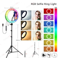 High Quality 3D LED Selfie Ring Light with Adjustable 2.1m Tripod and Phone Holder – Perfect for Liv