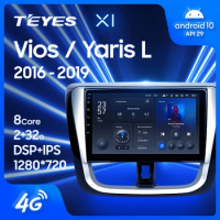 TEYES X1 For Toyota Vios Yaris L 2016 - 2019 Car Radio Multimedia Video Player Navigation GPS Android 10 No 2din 2 din dvd