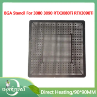 BGA Stencil For RTX3080Ti 3080 3090 RTX3090Ti GA102-300-A1 GA102-200-kf-A1 IC Chip Planting Ball Steel Mesh Video Card Repair