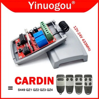 CARDIN S449 QZ2 QZ4 QZ1 QZ3 433MHz Universal Garage Door Remote Control Receiver Controller 12V-24V Switch Opener Transmitter