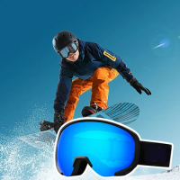 Ski Snowboard Goggles With Wide View Anti Fog Windproof Snow Goggles For Adult Youth Unisex