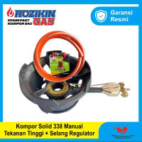 Kompor Gas Tekanan Tinggi Solid 328 Manual + Selang & Regulator Tekanan Tinggi