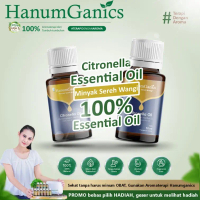 HanumGanics Citronella Essential Oil Minyak Sereh Wangi 100% Murni ATSIRI Aromaterapi ASLI ORIGINAL 