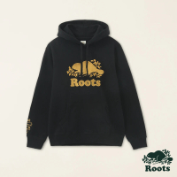 【Roots】Roots男裝-#Roots50系列 光芒海狸連帽上衣(黑色)