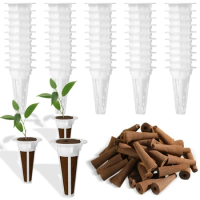 100Piece Hydroponic Plant Grow Sponges Pods Kit Root Plant Basket Seed Planting Kit Replacement Pod Cups Pot Hydroponic Plastic