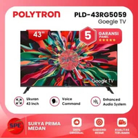 SMART CINEMAX GOOGLE TV POLYTRON UKURAN 43 INCH PLD 43RG5059 / PLD43RG5059 GARANSI RESMI (MEDAN)