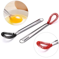 1Pc Stainless Steel Whisk Spring Hand Mixer Spoon Kitchen Eggs Sauces Honey Cream Mixing Kitchen Gadgets Cooking Tools New