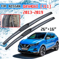 For Nissan Qashqai J11 2013 2014 2015 2016 2017 2018 2019 Accessories Car Front Windscreen Wiper Blades Brushes Cutter U J Hook