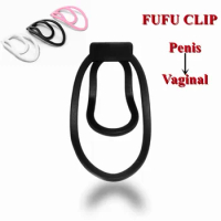 Sissy Fufu Clip Male Panty Chastity with Plug Upgrade Panty Chastity Device Male Mimic Female Pussy Training Clip Cock Cage Sexy