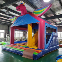 Inflatable Unicorn Bounce Castle Inflatable Trampoline Inflatable Slide Pop Design For Kids