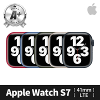 【Apple】A 級福利品 Apple Watch S7 LTE 41mm 鋁金屬錶殼(副廠配件/錶帶顏色隨機)