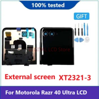 Original 3.6" External Display AMOLED For Motorola Razr 40 Ultra LCD Touch Screen Digitizer Assembly For Moto Razr 40Ultra LCD
