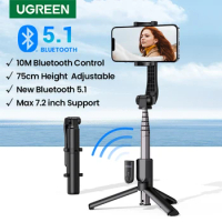 【New-in Sale】UGREEN Bluetooth5.1 Selfie Stick Tripod Stand 750mm Extended 10m Bluetooth Remote Shutter Universal For IOS Android