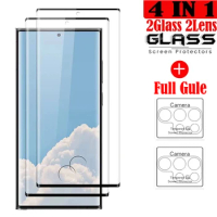 Full Gule Tempered Glass For Samsung Galaxy S23 Ultra Explosion-proof Screen Protector Glass For S22 Ultra Camera For S21 Ultra