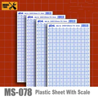 Model Tools MS078 1 Piece Thickness 0.3/0.5/0.8/1.0MM ABS Modified ABS Plastic Sheet With Scale Assembly Model Tools Hobby DIY