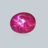 Cincin Natural Star Ruby Burma Myanmar PLT Double Plat Ukuran 8/9