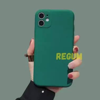 Soft Case Iphone 12, 12 Mini Silikon Slim Matte Silikon Sandstone 12 Mini Hijau Tua