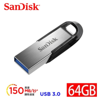 SanDisk 晟碟 [全新版] 64GB Ultra Flair USB3.0 隨身碟 (高速150MB/秒 原廠5年保固)