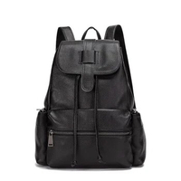 Korean leisure fashion leather backpack men's and women's outdoor leisure travel backpack