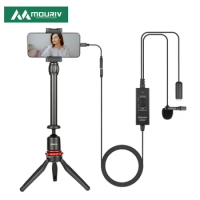 BOYA VK-T1X Smartphone Video Rig with Mini Tripod, Extension Tube, Lavalier Microphone Compatible with iPhone Android for Vlog