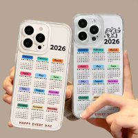 2026 Calendar New Year Case For VIVO V23E V25E V30E V30 V40 V50 Lite V20 SE V21 V21E 5G Y100 Soft Cl