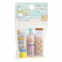 日本san-x角落生物 藍色泡泡 牙膏沐浴乳牛奶 3入造型鉛筆蓋/鉛筆延長器/鉛筆套/鉛筆帽-正版商品