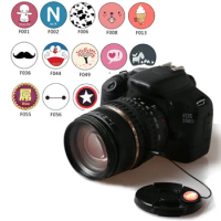 Lovely Personality Cartoon Lens Cap Keeper Rope LensCap Protector for Canon Nikon Sony DSLR Camera 5D 60D 700D 1300D D700 100PCS