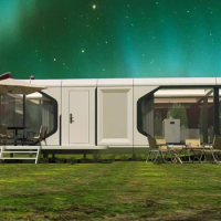 Prefab modular container home Space Capsule house 20ft/ 40ft, camping capsule container villa